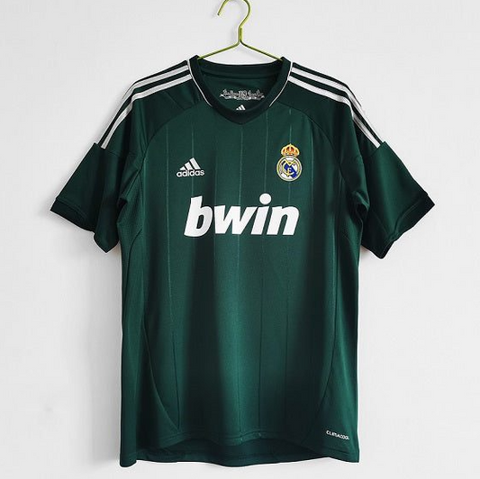REAL MADRID 2012 GREEN AWAY RETRO FOOTBALL SHIRT