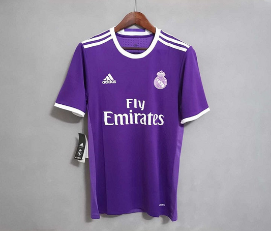 REAL MADRID 2017 CHAMPIONS LEAGUE PURPLE AWAY RETRO FOOTBALL SHIRT