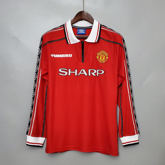 MANCHESTER UNITED 1998- 2000 LONG SLEEVE HOME RETRO FOOTBALL SHIRT