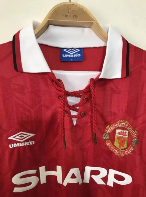 MANCHESTER UNITED 1992-1994 LONG SLEEVE HOME RETRO FOOTBALL SHIRT
