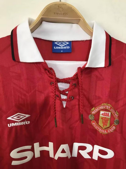 MANCHESTER UNITED 1992-1994 LONG SLEEVE HOME RETRO FOOTBALL SHIRT