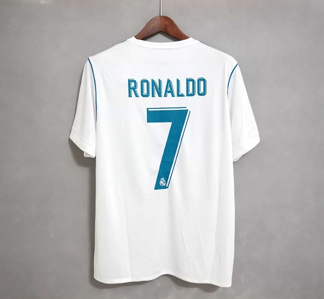 REAL MADRID HOME 2017 CHAMPIONS LEAGUE RETRO FOOTBALL SHIRT