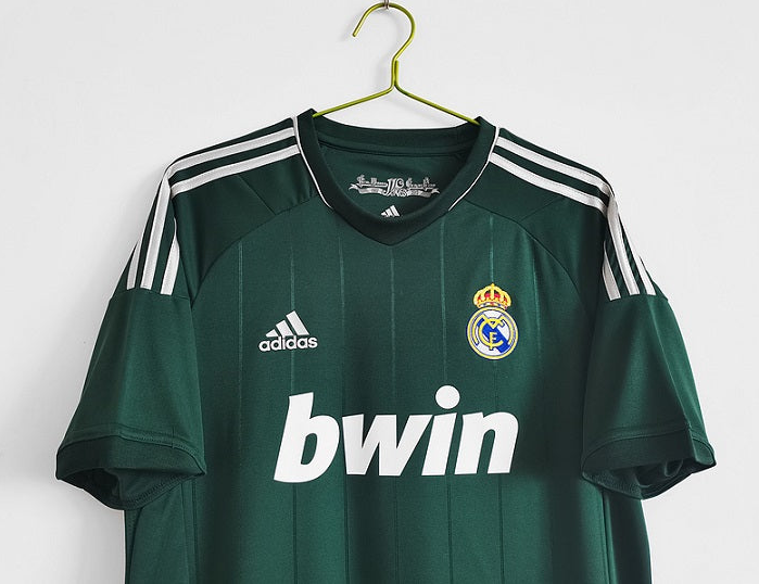 REAL MADRID 2012 GREEN AWAY RETRO FOOTBALL SHIRT